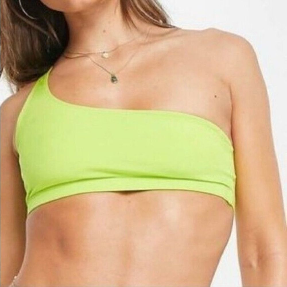 Good American Scuba Hot Shoulder Top in Key Lime Size 1/ Small